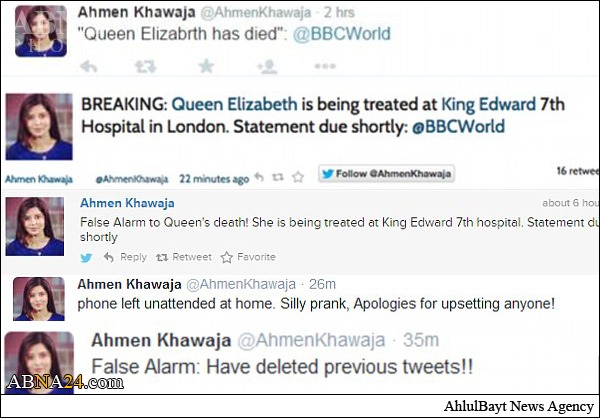 خبرنگار بی بی سی، ملکه الیزابت را کشت+ عکس
